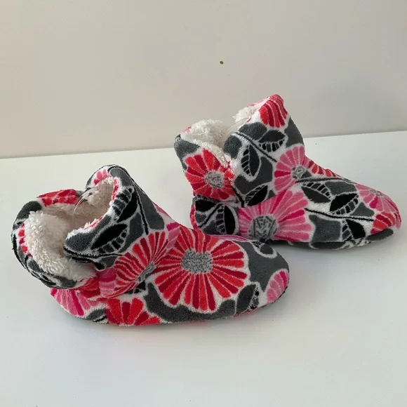 Vera Bradley Cherry Blossom Slipper Boots Women’s Size 7-8 - Picture 4 of 9